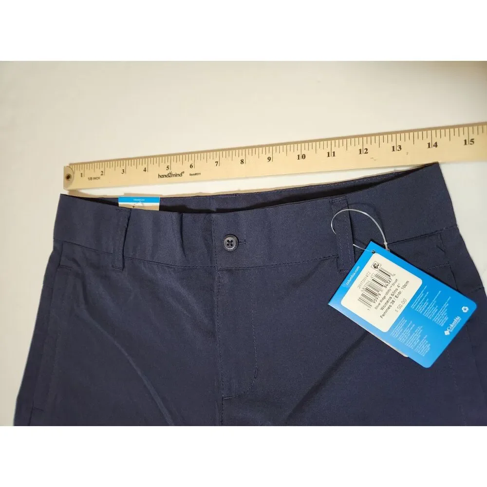 Columbia Silver Ridge Utility Shorts Women’s 6 Navy Omni‑Wick